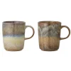 Mug Dahlia Ceramique/ Set De 2 - Gres - Bloomingville