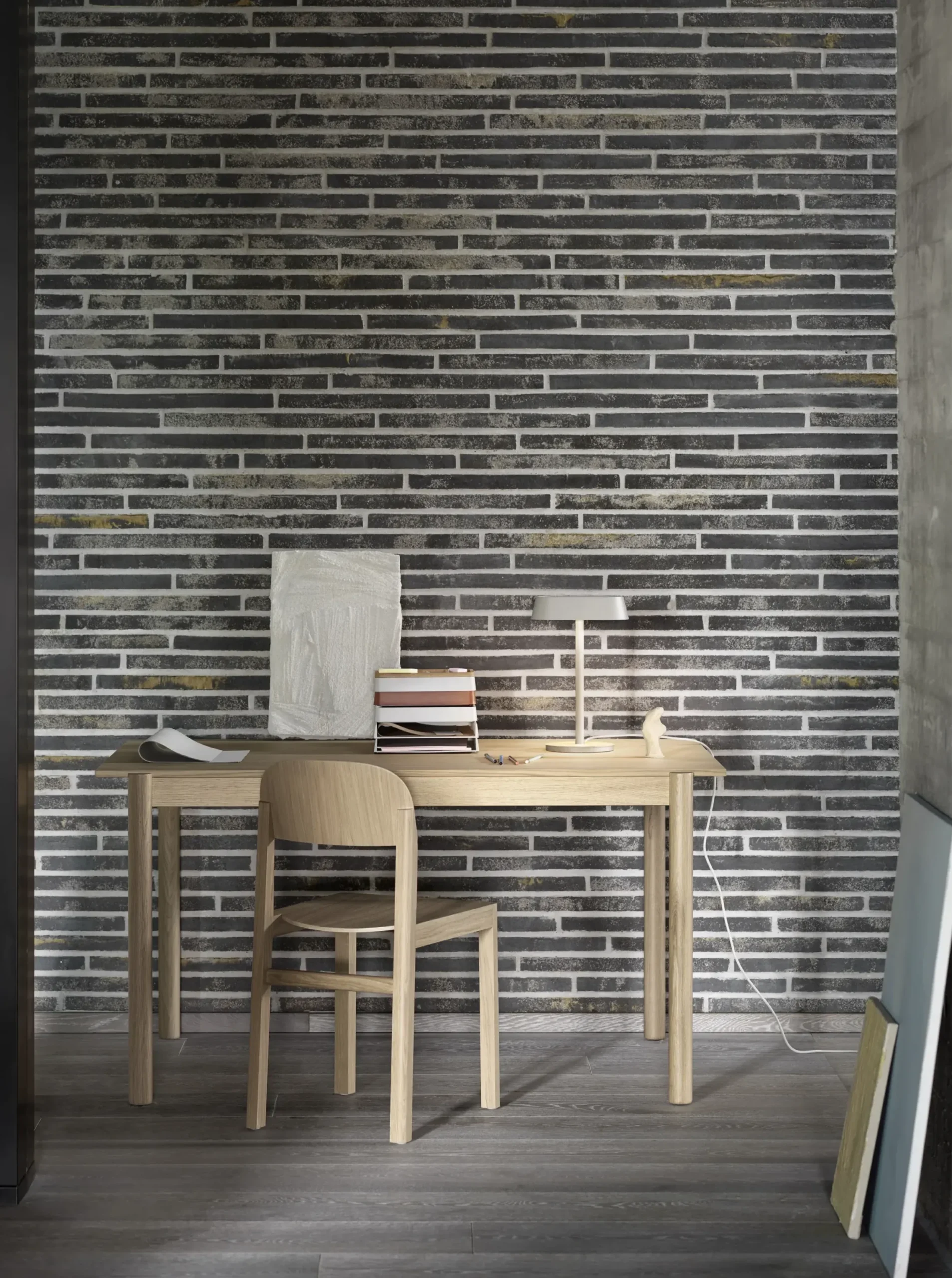 Organiseur De Bureau Arrange N°1 Plastique Gris / Set 3 Pieces Empilable - Muuto