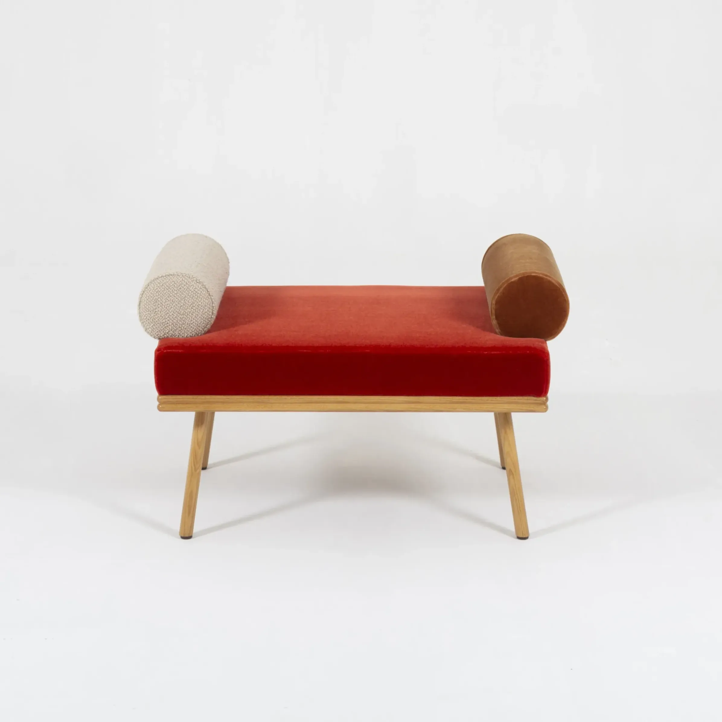 Ottoman Rue Du Louvre Tissupar Jose Levy / 78 X 52 Cm - Exclusivite Made In Design - Lelievre Paris
