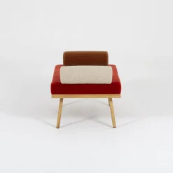 Ottoman Rue Du Louvre Tissupar Jose Levy / 78 X 52 Cm - Exclusivite Made In Design - Lelievre Paris