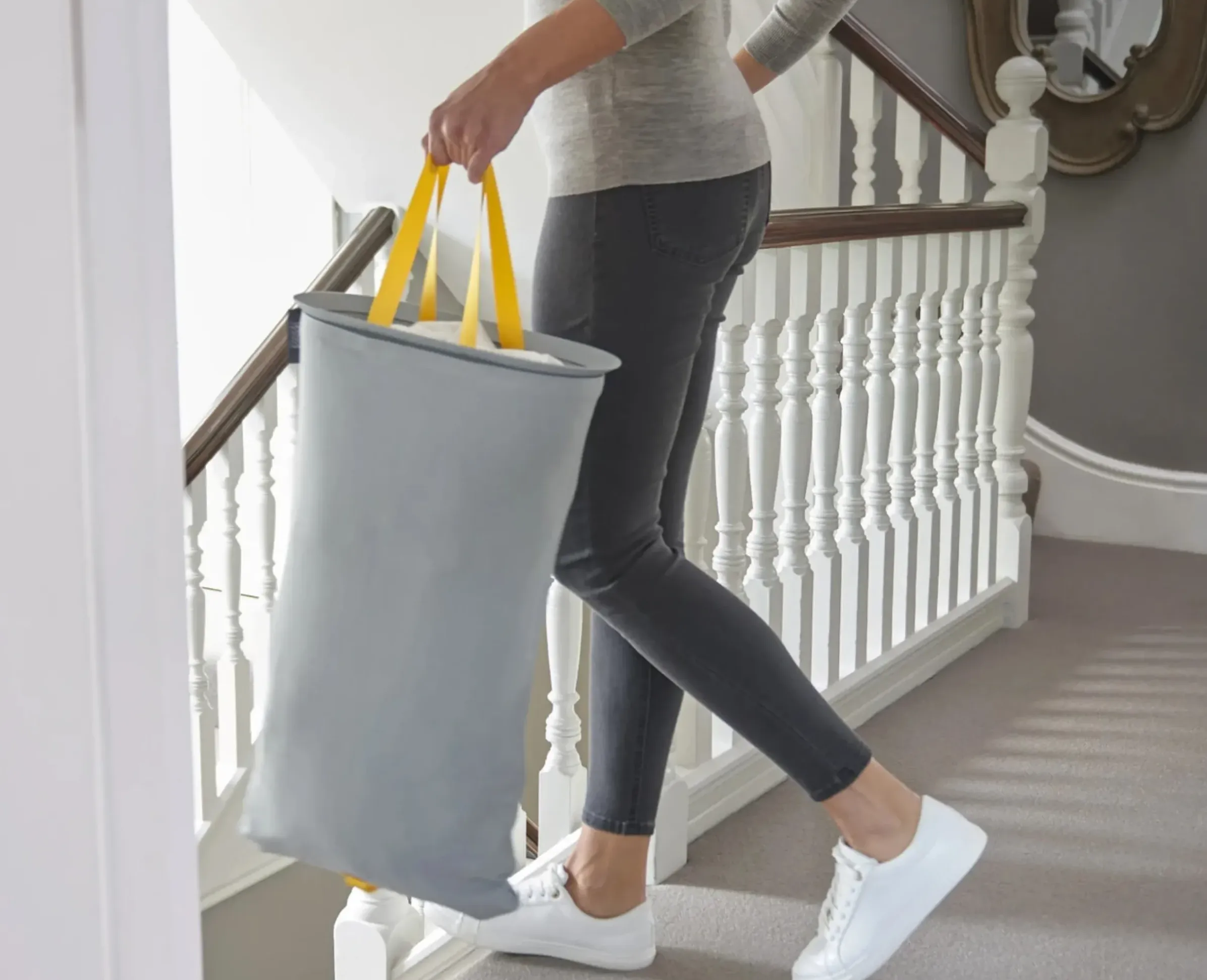Panier A Linge Tota Plastique/ 60 Litres - 2 Bacs Avec Sacs Transportables - Joseph Joseph