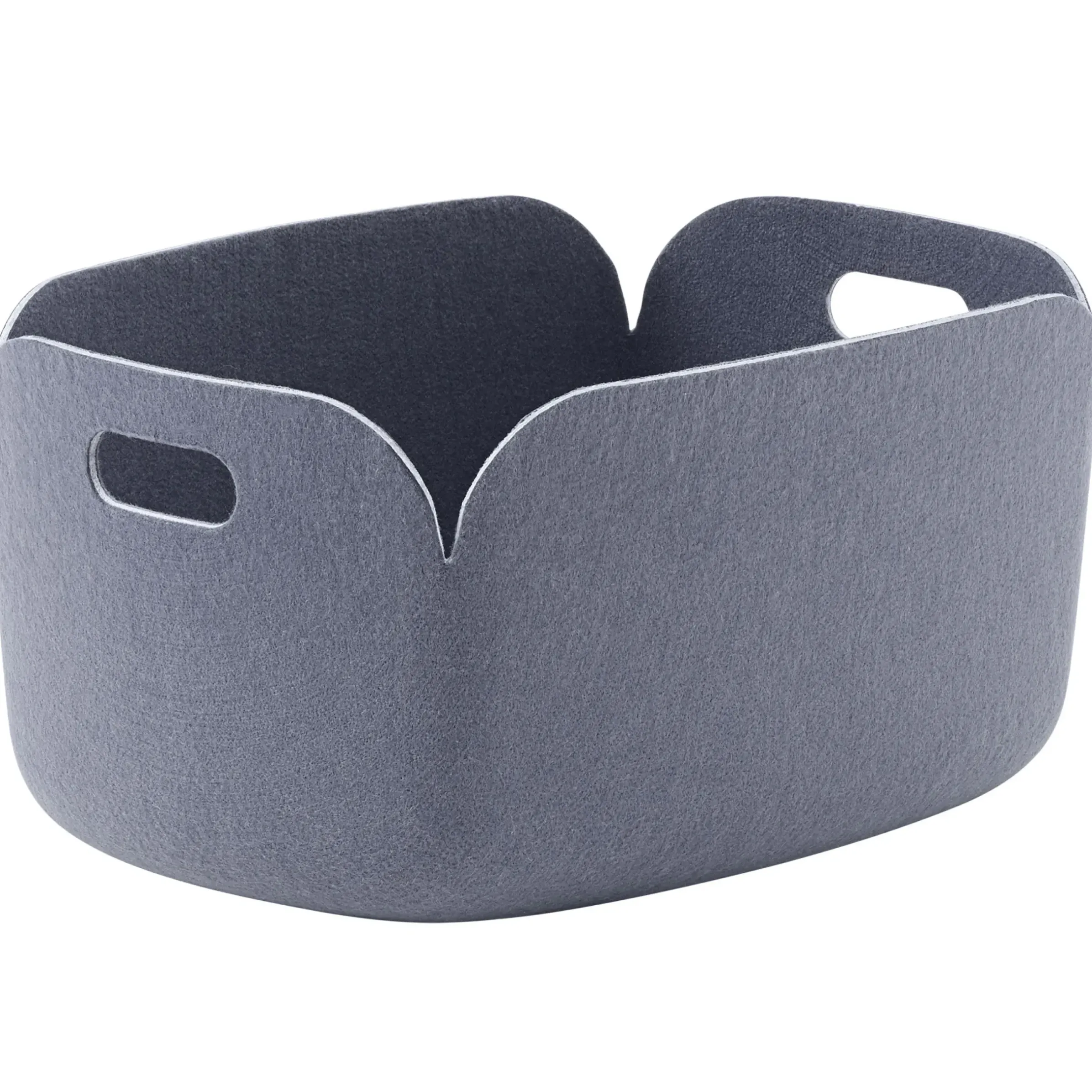 Panier Restore Tissu Bleu Gris / 35 X 48 Cm - Feutre 100% Recycle - Muuto