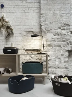 Panier Restore Tissu Bleu / 35 X 48 Cm - Feutre 100% Recycle - Muuto