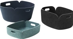 Panier Restore Tissu Noir / 35 X 48 Cm - Feutre 100% Recycle - Muuto