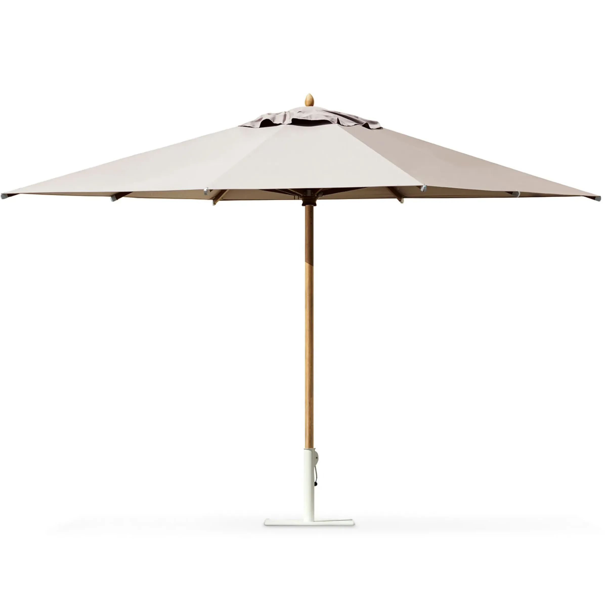 Parasol Classic Tissu Bois Blanc / 300 X 300 Cm - Bois - Ethimo