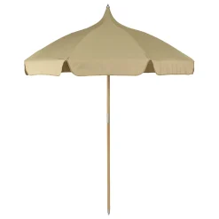 Parasol Lull Tissu Beige / O 200 Cm - Tissu & Bois - Ferm Living