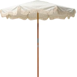 Parasol The Market Tissu Bois Blanc Vert Beige / O 210 Cm - Business & Pleasure