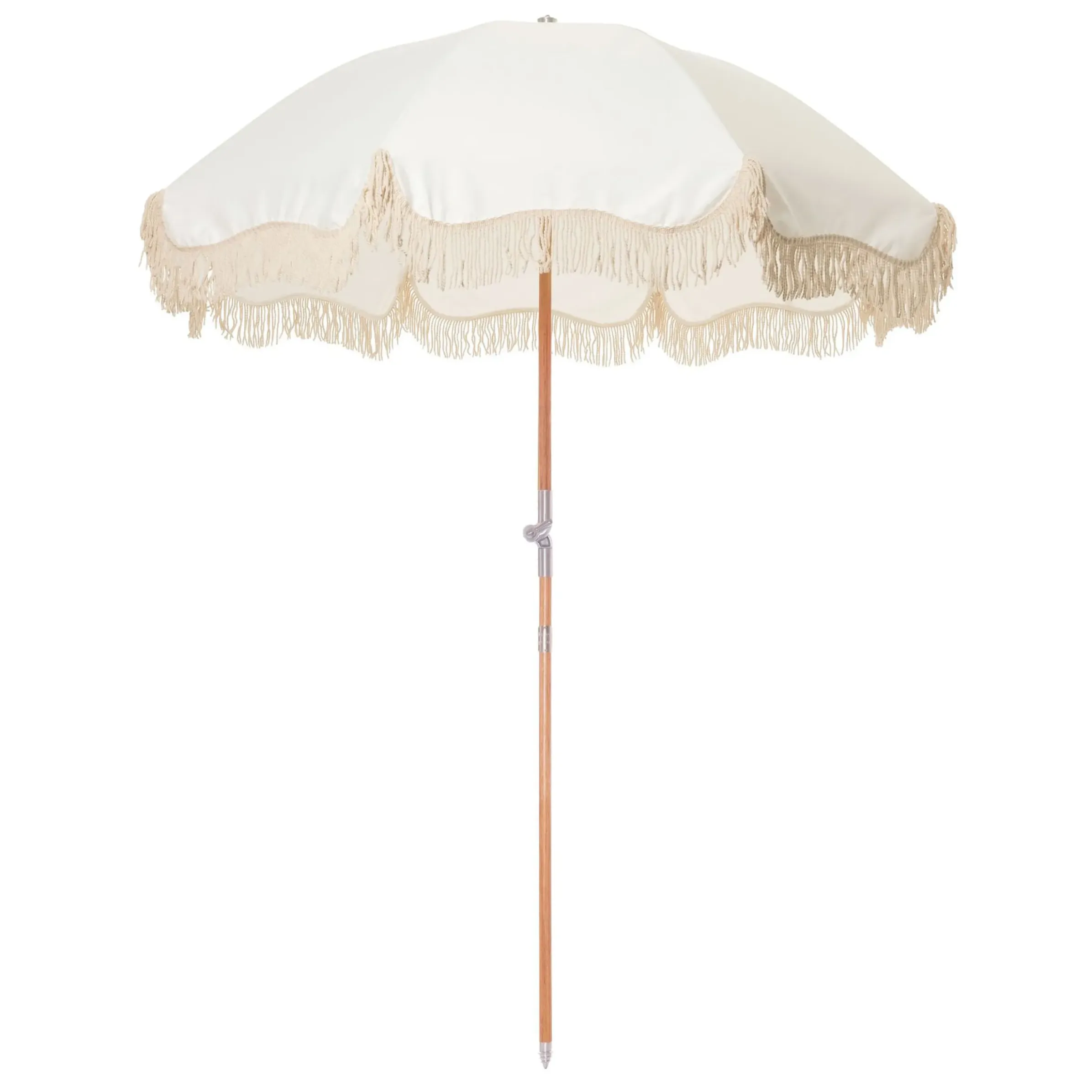 Parasol The Premium Beach Tissu Bois Blanc / O 180 Cm - Inclinable - Business & Pleasure