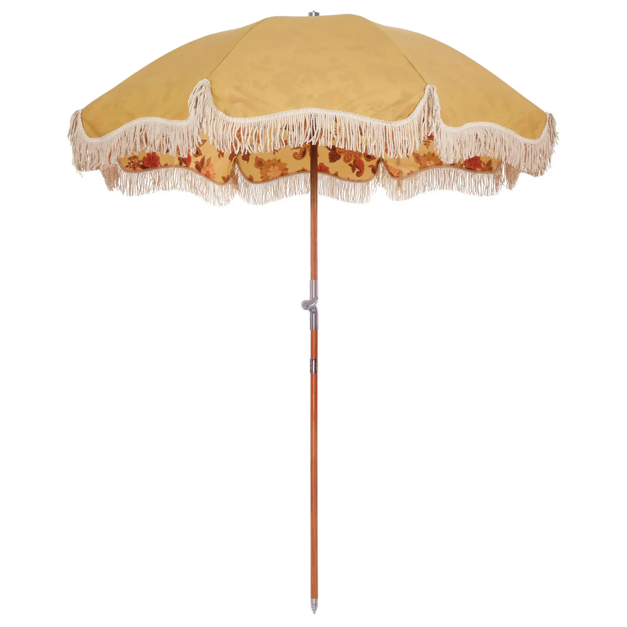 Parasol The Premium Beach Tissu Bois Jaune / O 180 Cm - Inclinable - Business & Pleasure