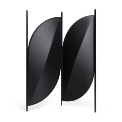 Paravent Feng Tissu Noir / L 140 X H 194 Cm - Wiener Gtv Design