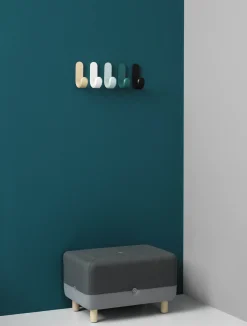Patere Curve Bois Naturel / H 17,7 Cm - Normann Copenhagen