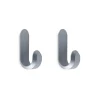 Patere Curve Mini Gris Argent Metal / Set De 2 - H 5,8 Cm - Normann Copenhagen