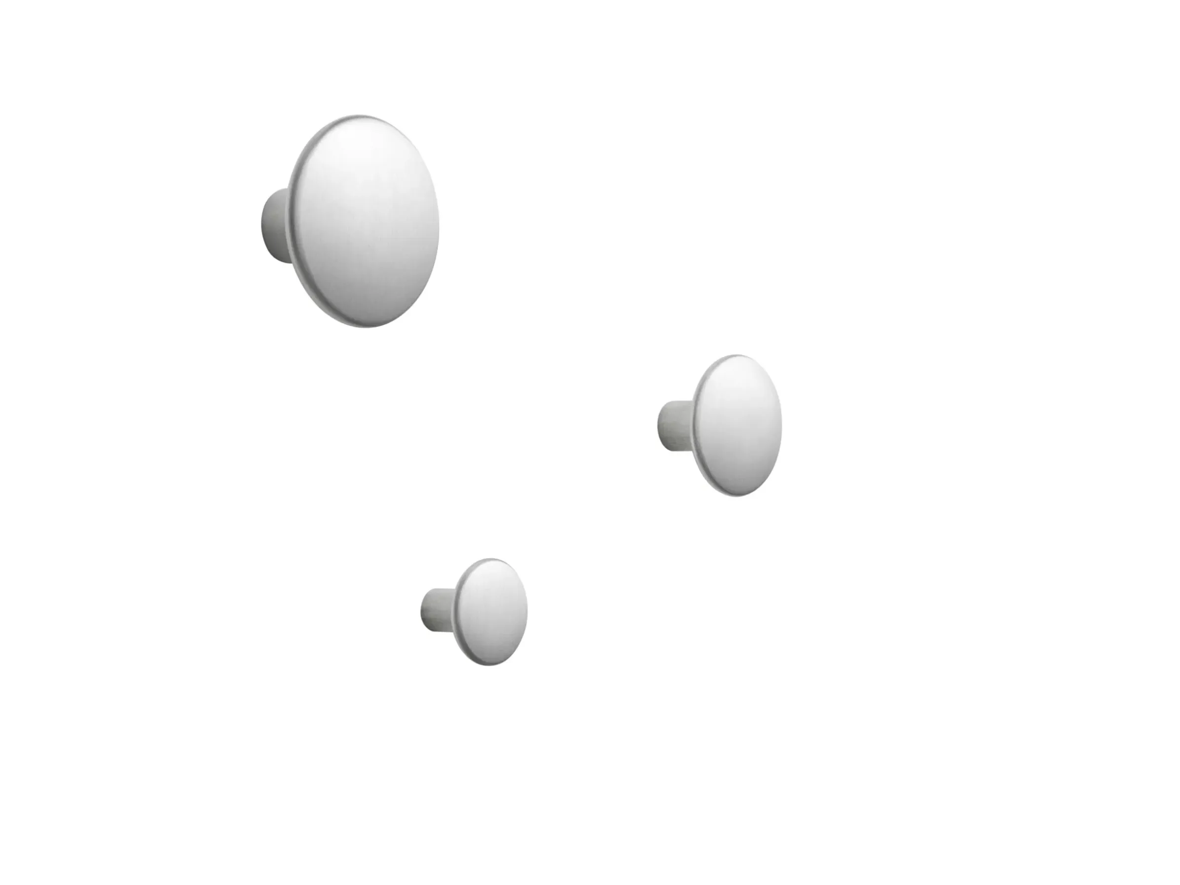 Patere The Dots Metal Gris Argent Metal / Large - O 5 Cm - Muuto