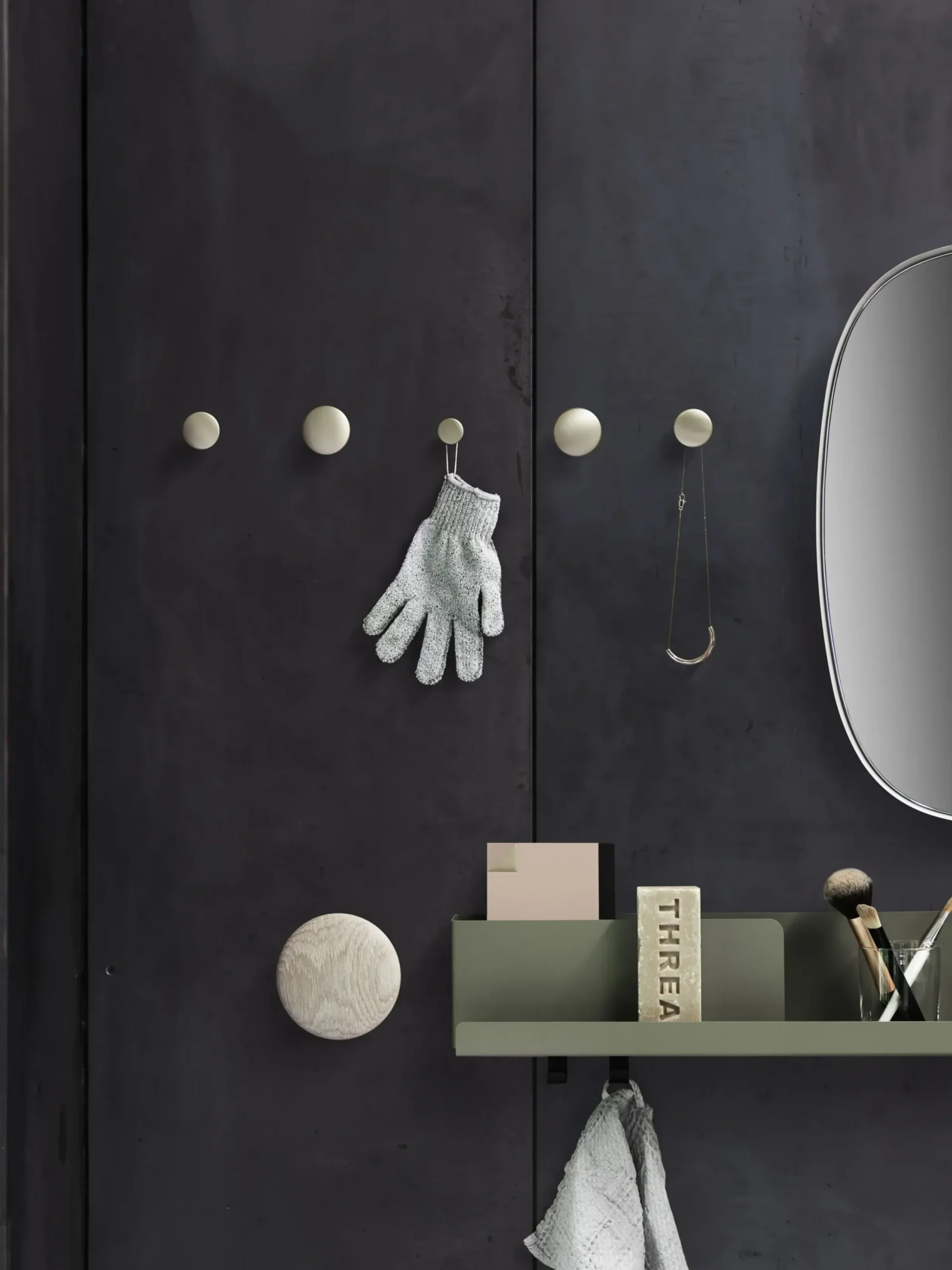 Patere The Dots Metal Metal Marron Beige / Set De 5 - Muuto