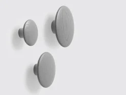 Patere The Dots Wood Bois Gris / Small - O 9 Cm - Muuto