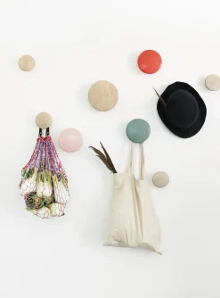 Patere The Dots Wood Bois Gris / Small - O 9 Cm - Muuto