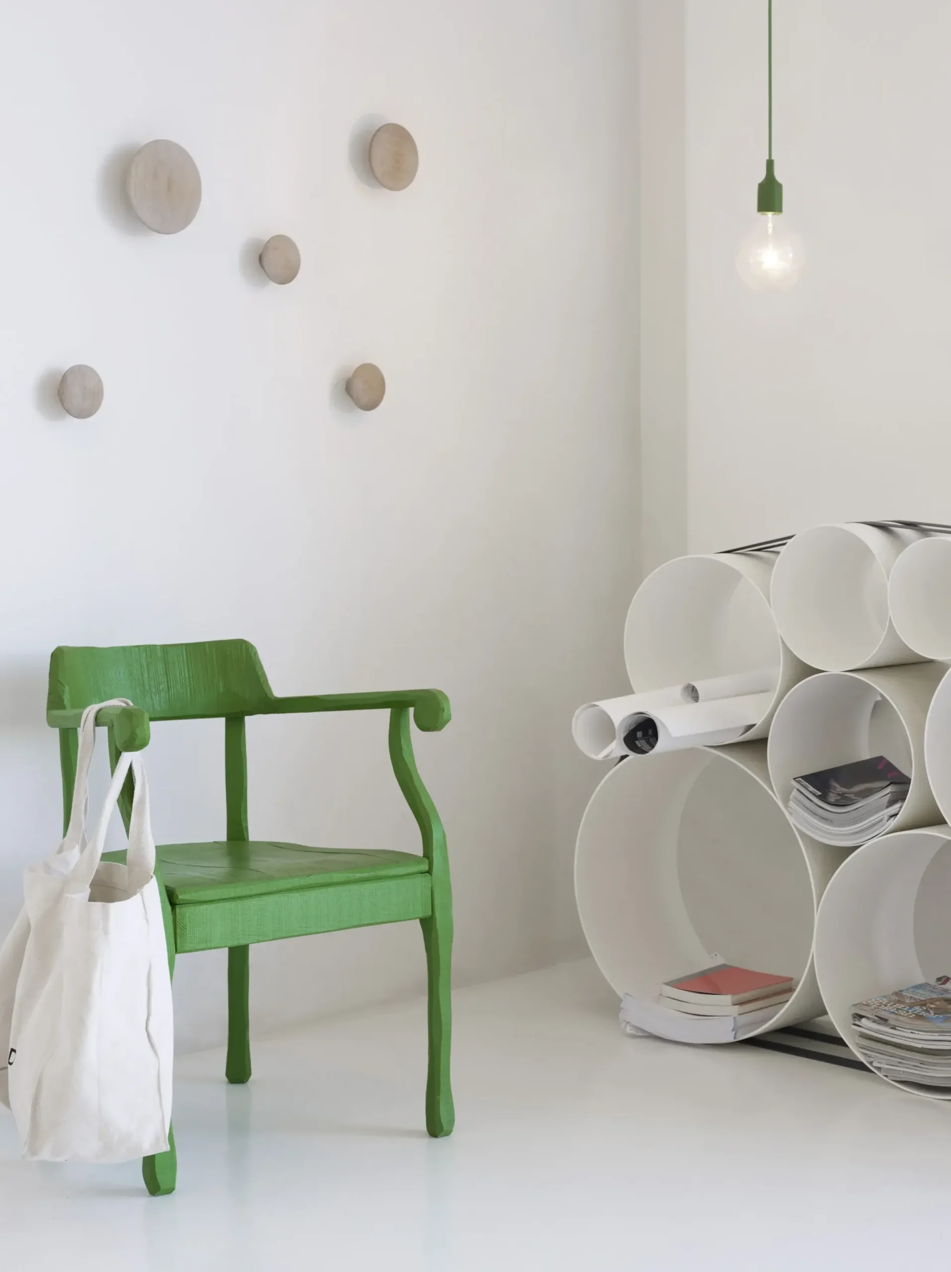 Patere The Dots Wood Bois Gris / Small - O 9 Cm - Muuto