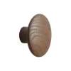 Patere The Dots Wood Bois Marron / Small - O 9 Cm - Muuto