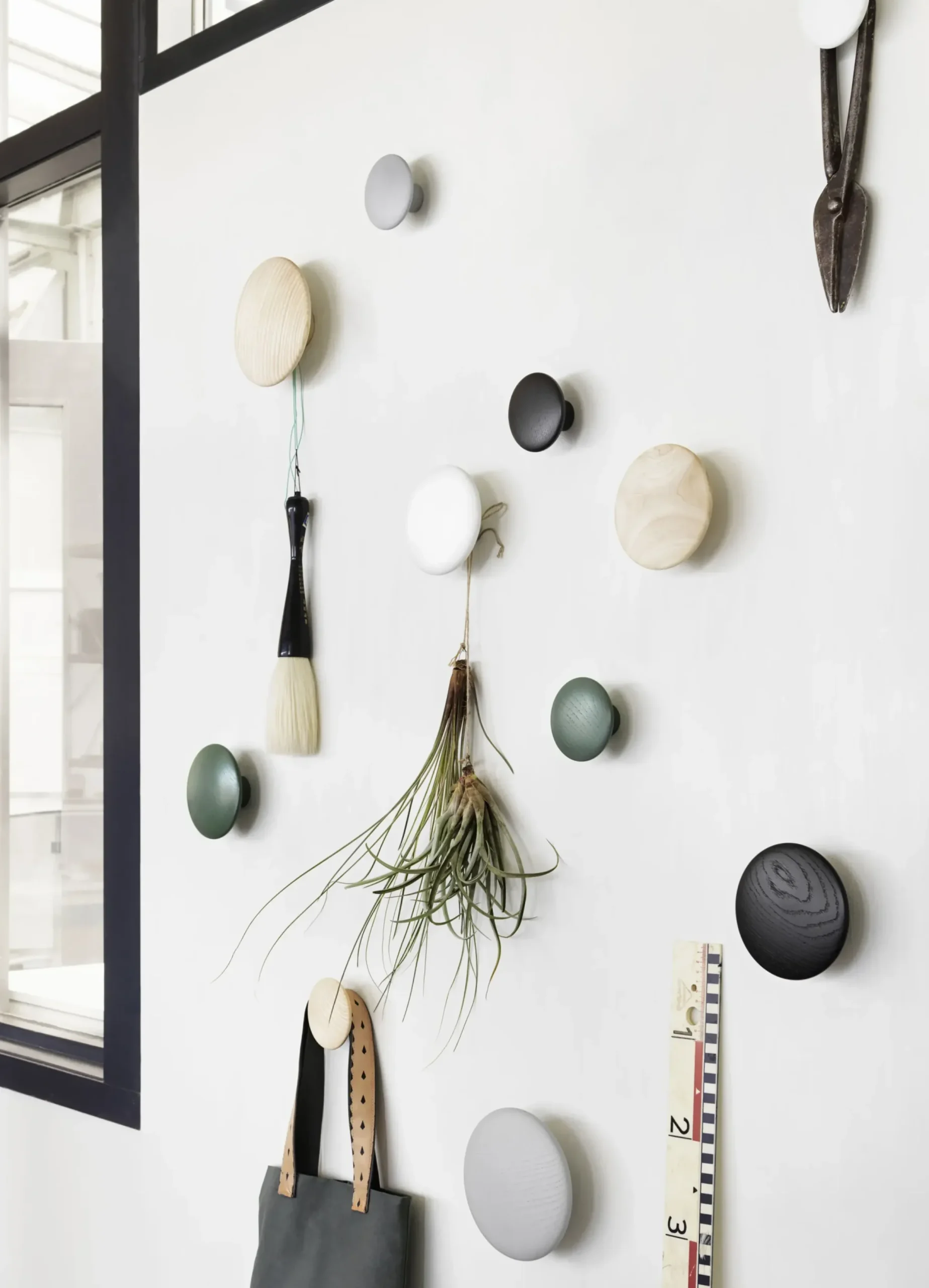 Patere The Dots Wood Bois Naturel / Xsmall - O 6,5 Cm - Muuto
