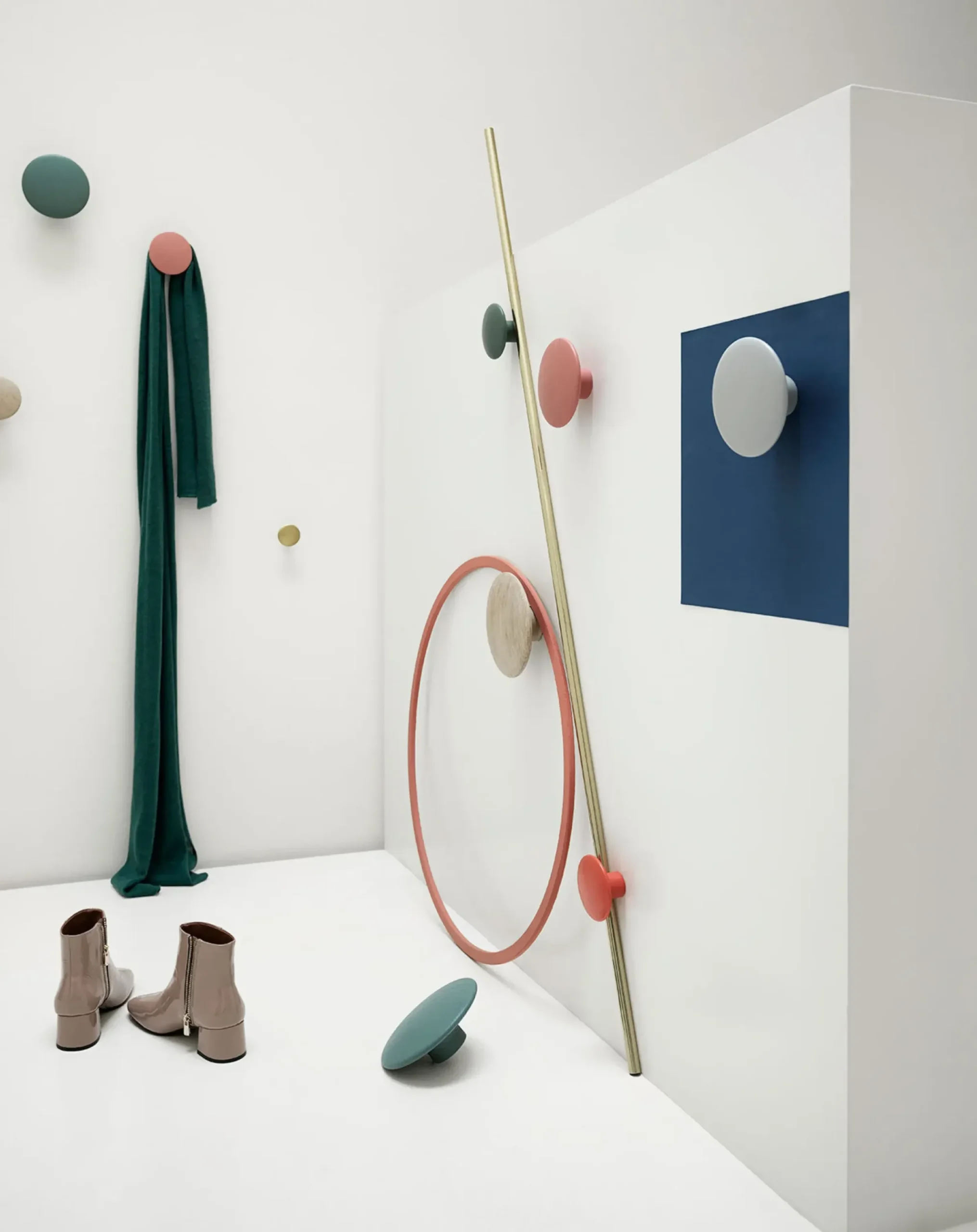 Patere The Dots Wood Bois Naturel / Xsmall - O 6,5 Cm - Muuto