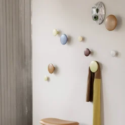 Patere The Dots Wood Bois Orange Marron / Xsmall - O 6,5 Cm - Muuto