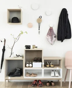 Patere The Dots Wood Bois Vert / Small - O 9 Cm - Muuto