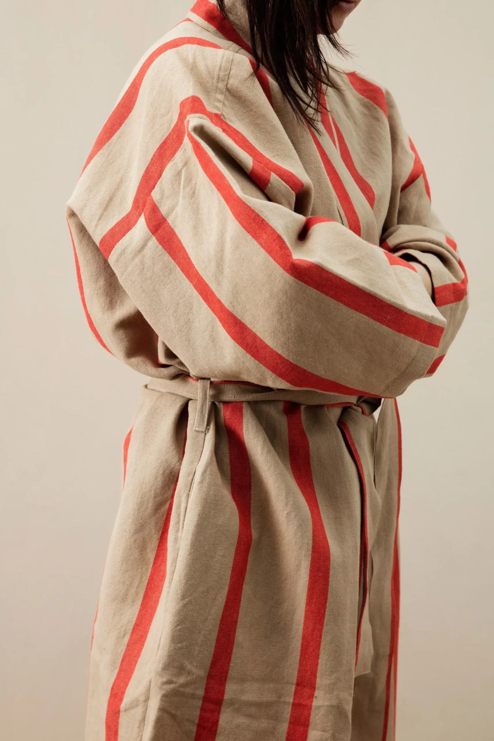 Peignoir Field Tissu Rouge Marron / Taille Unique - Ferm Living