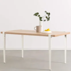 Pied Avec Fixation Etau Metal Blanc / H 75 Cm - Pour Creer Table & Bureau - Tiptoe