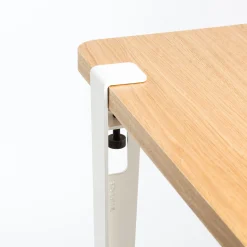 Pied Avec Fixation Etau Metal Blanc / H 75 Cm - Pour Creer Table & Bureau - Tiptoe