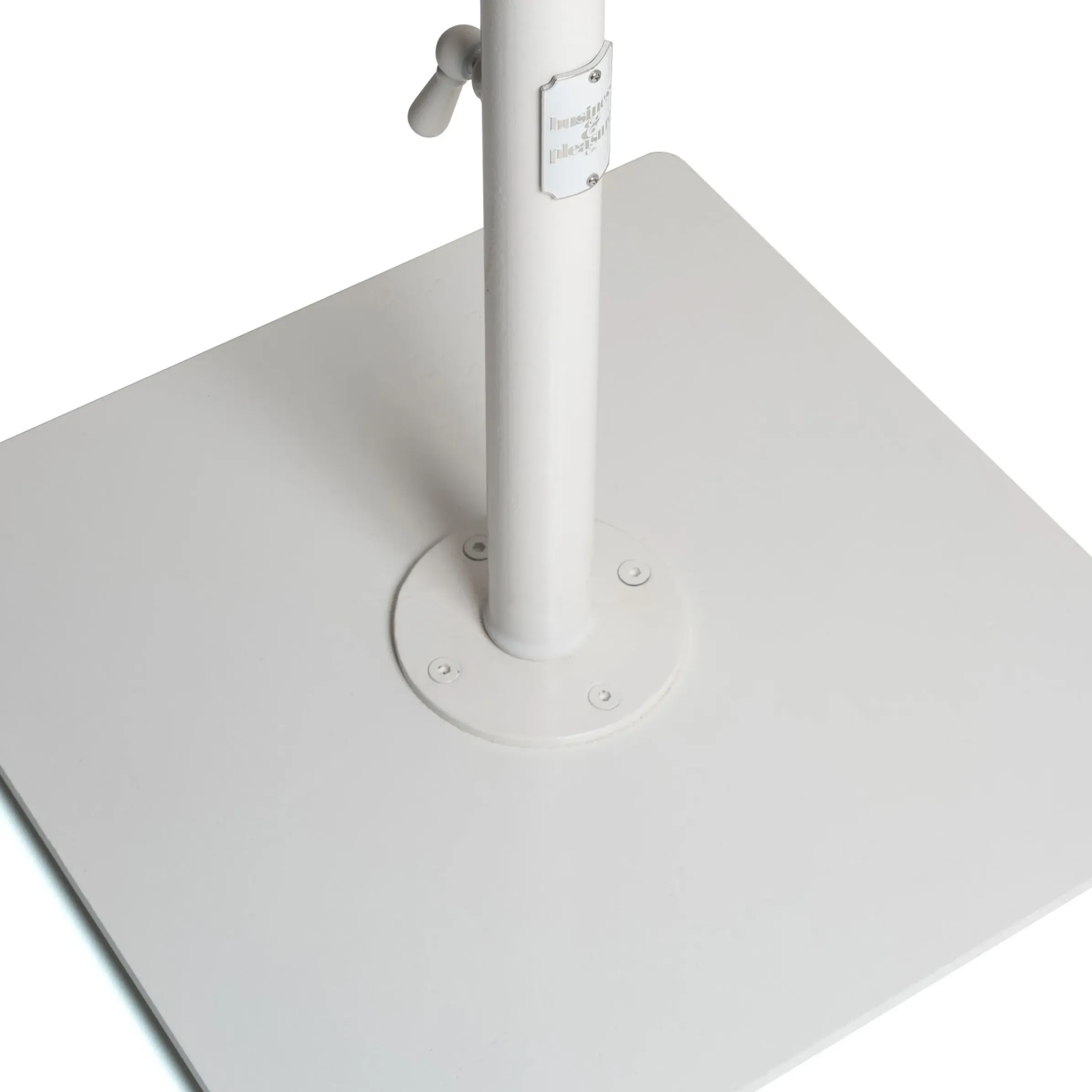 Pied De Parasol The Classic Metal Blanc / 25 Kg - Pour Mat De 2,5 A 3,8 Cm - Business & Pleasure