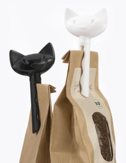 Pince A Sachet Miaou Plastique Blanc Noir / Set De 2 - Koziol