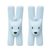Pince Giampo Chien Plastique Orange / Aimantee - Set De 2 - Alessi