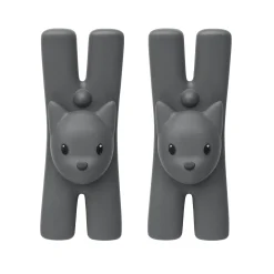 Pince Lampo Chat Plastique/ Aimantee - Set De 2 - Alessi