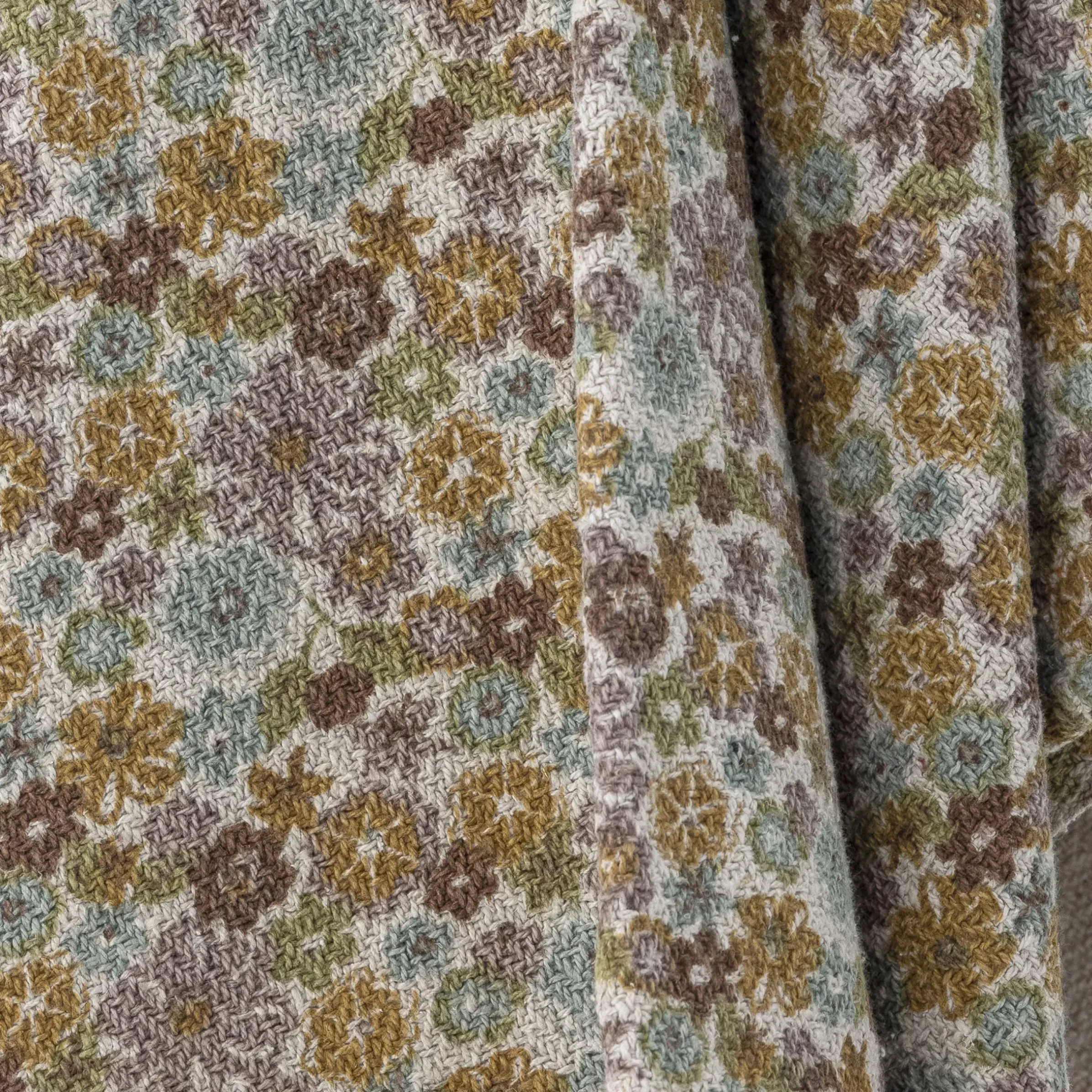 Plaid Amilly Tissu/ 160 X 130 Cm - Coton Recycle - Bloomingville