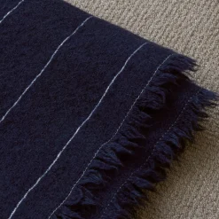 Plaid Battus Tissu Bleu / 130 X 185 Cm - Menu