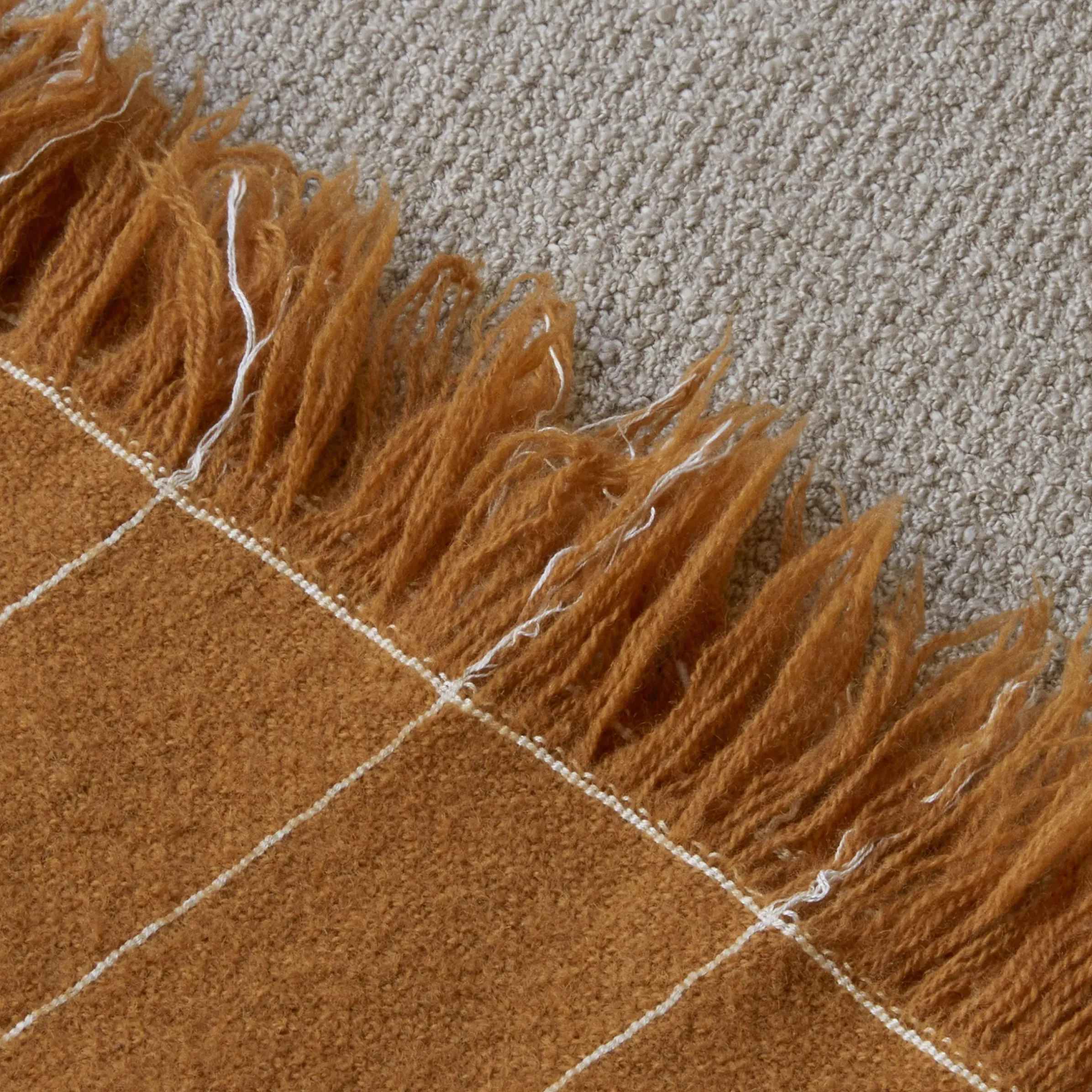 Plaid Battus Tissu Jaune / 130 X 185 Cm - Menu