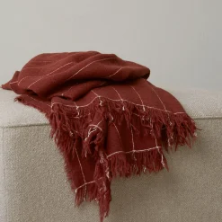 Plaid Battus Tissu Rouge / 130 X 185 Cm - Menu
