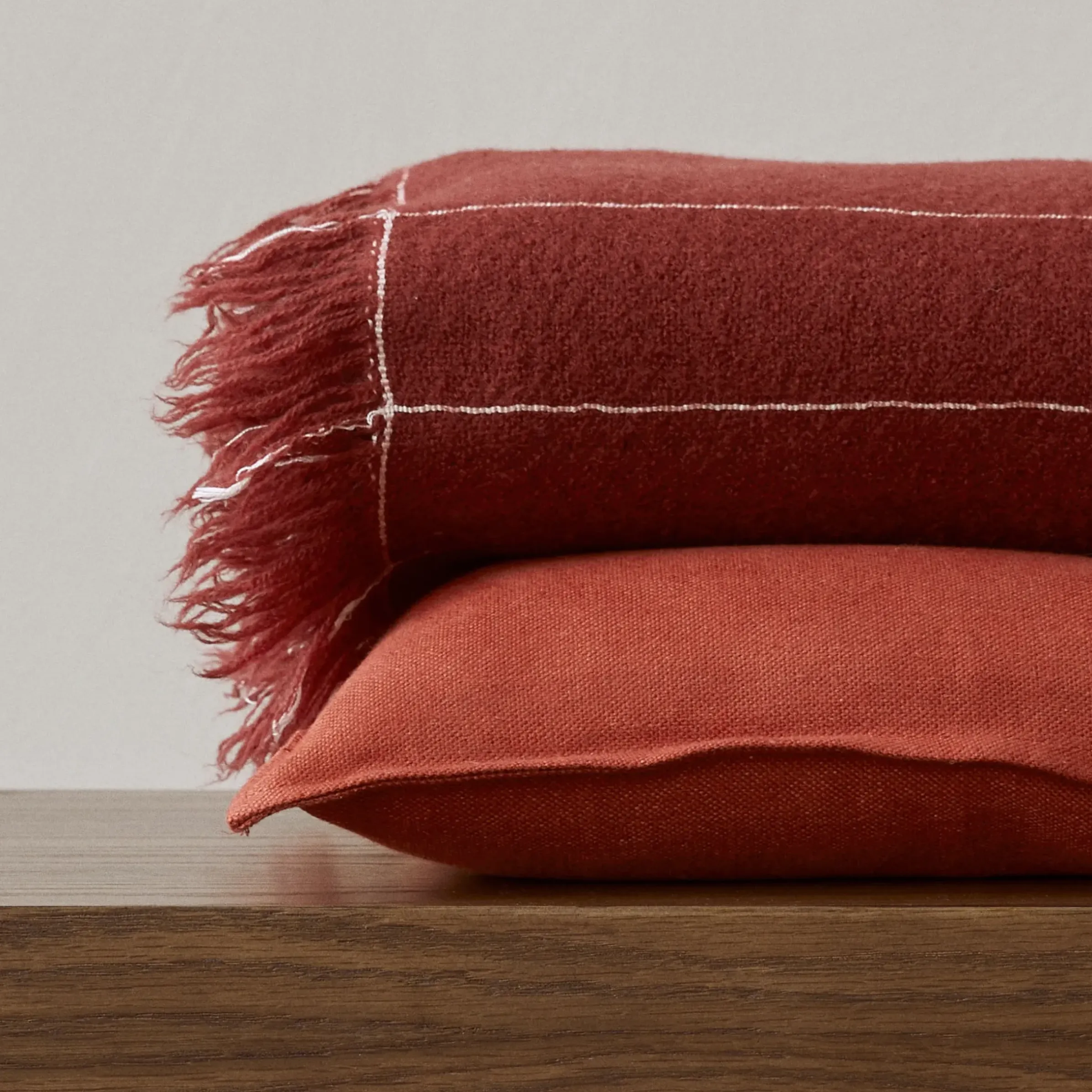 Plaid Battus Tissu Rouge / 130 X 185 Cm - Menu