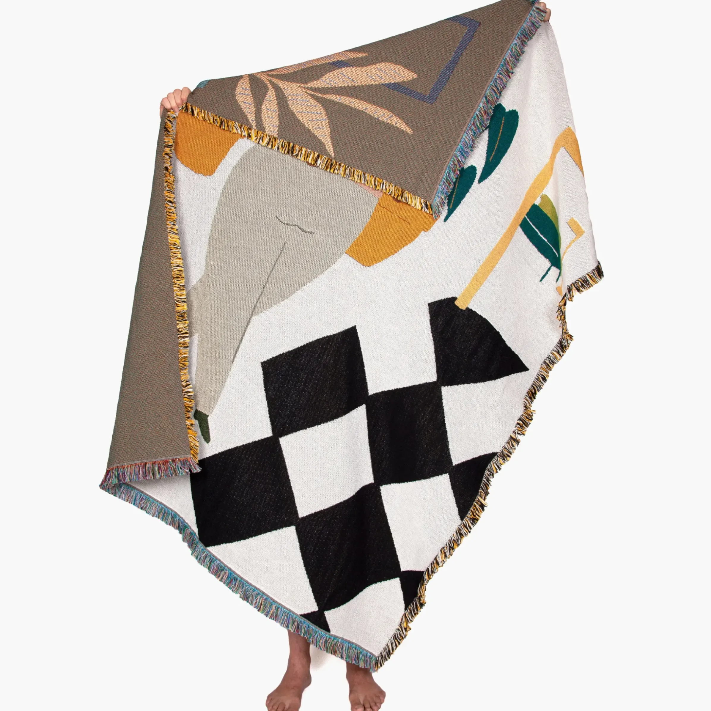 Plaid Dresden Tissu / By - 137 X 178 Cm - Slowdown Studio