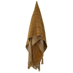 Plaid Ginna Tissu Jaune / 160 X 130 Cm - Coton Recycle - Bloomingville