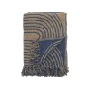 Plaid Tiffanie Tissu Bleu / 160 X 130 Cm - Coton Recycle - Bloomingville