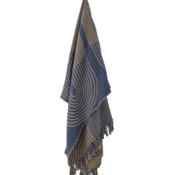 Plaid Tiffanie Tissu Bleu / 160 X 130 Cm - Coton Recycle - Bloomingville