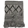 Plaid  Tissu Blanc Noir / 160 X 130 Cm - Coton Recycle - Bloomingville