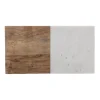 Planche À Découper Gya Pierre Blanc Bois Naturel / 38 X 20,5 Cm - Bois & Marbre - Bloomingville