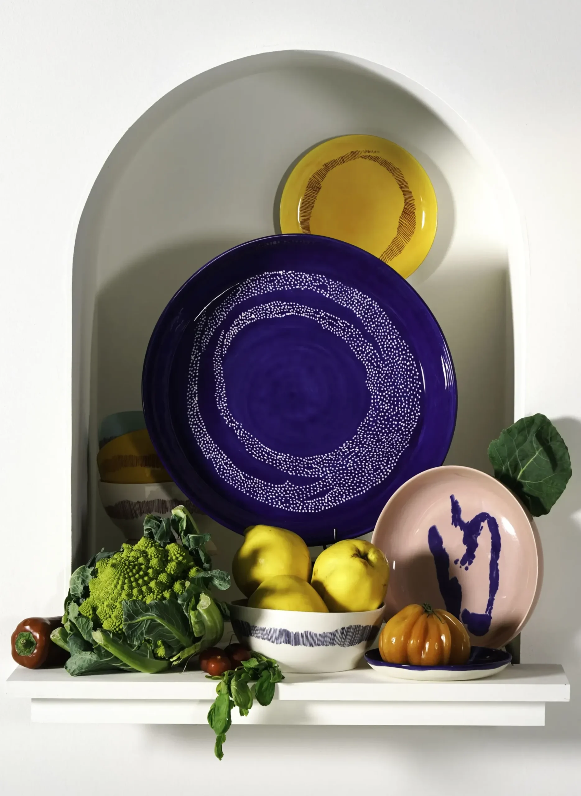 Plat De Service Feast Ceramique Bleu Medium / O 36 X H 6 Cm - Serax