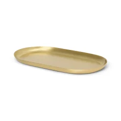 Plateau Basho Or Metal Oval / - 17 X 8 Cm - Ferm Living