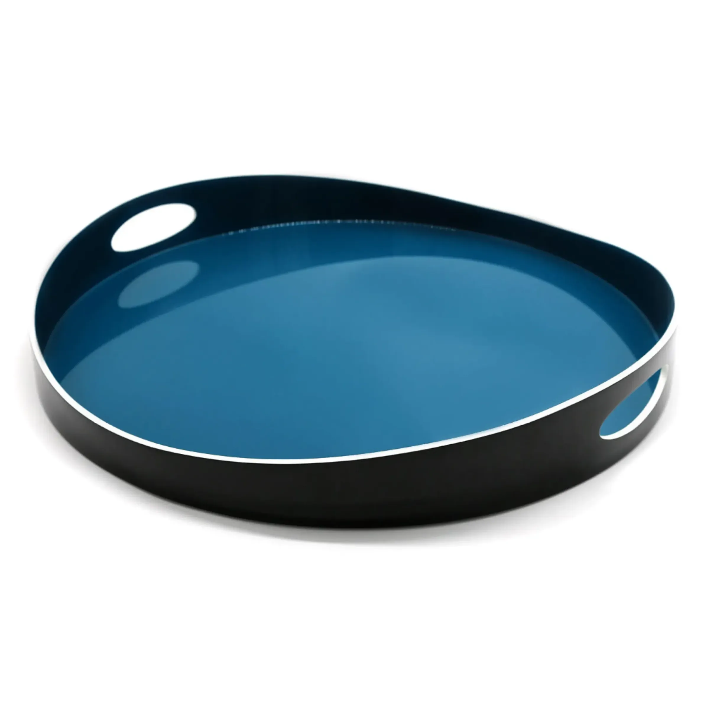 Plateau Basile Large Bois Bleu / Bois - O 50 Cm - Maison Sarah Lavoine