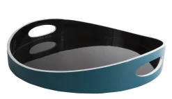 Plateau Basile Small Bois Bleu Noir / Bois - O 40 Cm - Maison Sarah Lavoine