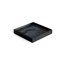 Plateau Charcoal Mirror Verre Noir / Vide-Poche - 16 X 16 Cm - Metal & Verre - Ethnicraft