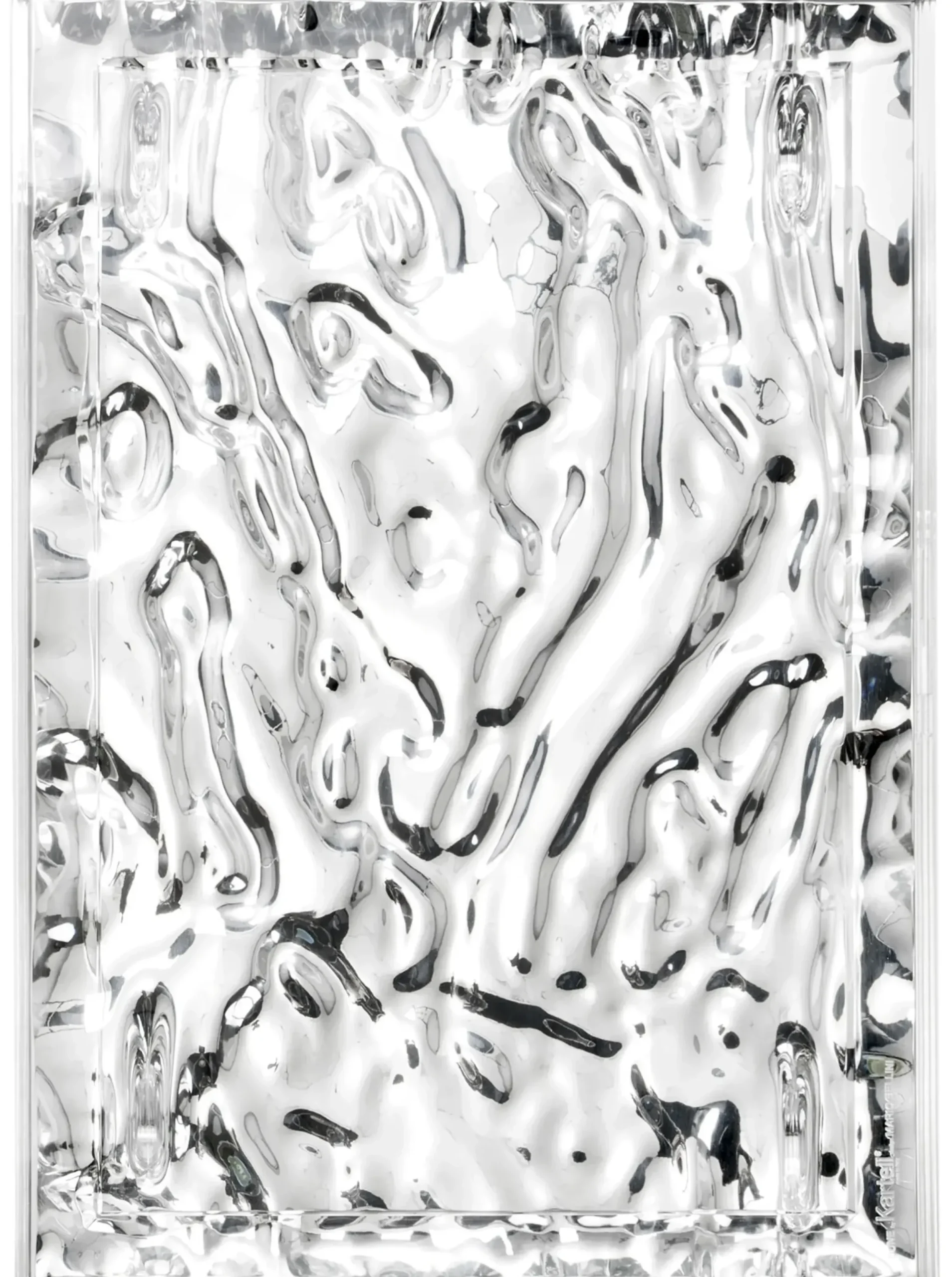 Plateau Dune Large Plastique Metal / 55 X 38 Cm - Metallise - Kartell